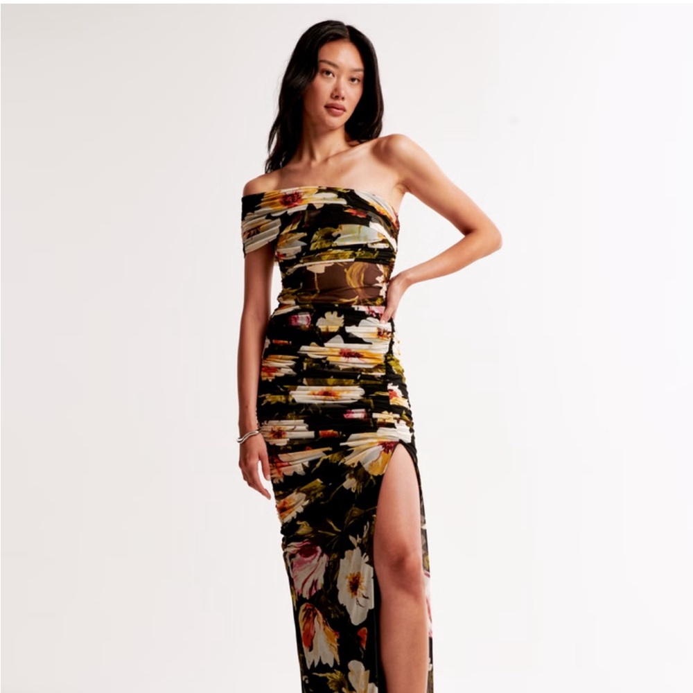 Floral One-Shoulder Dress